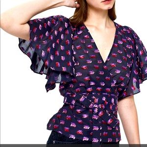 Rodebjer Wrap Lurex Top